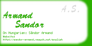 armand sandor business card